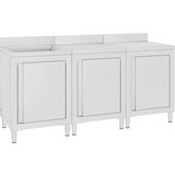  Komercijalni kuhinjski ormarić za sudoper 180x60x96 cm čelični Cijene