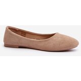 EVENTO Beige Women's Suede Ballerina Flats Lasota | shoptok.hr