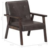  Naslanjač sivo pravo usnje, (20928409) | Shoptok.si