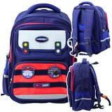  Dječji školski ruksak s remenom za prsa, tamnoplavi, crveni, svemirski, 20 l, 38 cm | shoptok.hr
