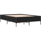  Okvir za krevet crni 150x200 cm konstruirano drvo i metal | shoptok.hr