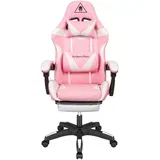 KRUGER&MATZ Gejmerska stolica sa podesivim jastucima GX-150 belo-roze KM0790-P