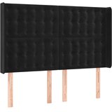  LED uzglavlje crno 147x16x118/128 cm baršunasto | Eponuda.com