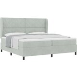  Box Spring postelja z vzmetnico svetlo siva 200x200 cm žamet, (22051158) | Shoptok.si