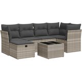  7-dijelni set vrtnih sofa svjetlosivi od poliratana | shoptok.hr