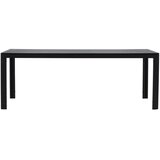 Venture Home Mirko pravokutni vrtni blagovaonski stol 205 × 90 cm, crni | shoptok.hr