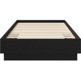  Okvir kreveta za pod Crni hrast 80 x 200 cm Konstruirano drvo | shoptok.hr
