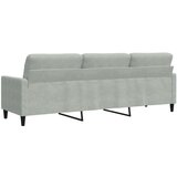 vidaXL Trosjed svjetlosivi 210 cm baršunasti | shoptok.hr