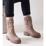Gemre Ralia beige slip-on sock boots | ePonuda.com