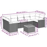  8-dijelni set vrtnih sofa s jastucima bež od poliratana | shoptok.hr