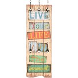  Zidna vješalica za kapute sa 6 kuka LIVE LIFE 120 x 40 cm | shoptok.hr