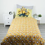 Jerry Fabrics Žuta /siva pamučna dječja posteljina za krevet za jednu osobu 140x200 cm Mimoni All for One – | shoptok.hr