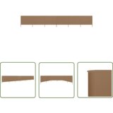  The Living Store 6-panelni vetrobran tkanina 800x160 cm taupe - Vetrobran, (21742627) Cene