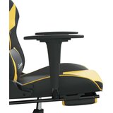  Masažni igralni stol z oporo za noge črno in zlato umetno usnje, (21152327) | Shoptok.si