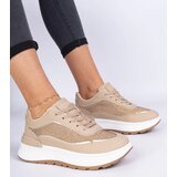 Gemre Brown women's sneakers with rhinestones Fucco | shoptok.hr