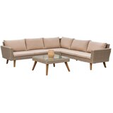 Gardenson Lounge Garnitura Pamplona, Naravna Barva, Z Blazinami | Shoptok.si