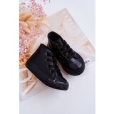 Boto Children's Leather High Sneakers Black Marney | Eponuda.ba