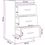  Noćni ormarići Staro drvo 40 x 36 x 70 cm Konstruirano drvo | shoptok.hr