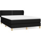  Krevet s oprugama i madracem crni 140x200 cm od tkanine | shoptok.hr