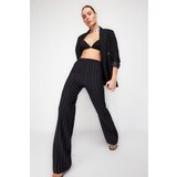 Trendyol Black Woven Shiny Stone Trousers Cene