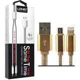 Ldnio usb kabal LC86 2in1 lightning/micro 1.1m zlatni | ePonuda.com
