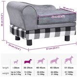 vidaXL Pasji kavč siv 57x34x36 cm iz pliša | Shoptok.si