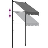 Tenda na uvlačenje antracit 100 x 150 cm od tkanine i čelika | shoptok.hr