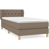  Box spring postelja z vzmetnico taupe 80x200 cm blago, (20895738) | Shoptok.si
