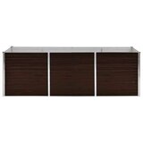 vidaXL Povišena vrtna gredica smeđa 240 x 80 x 77 cm pocinčani čelik Cijene