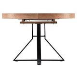 Bessagi Home Jedilna Miza Louna, Barva Hrasta, 120-160x120 | Shoptok.si