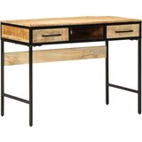 vidaXL miza 100x50x75 cm iz trdnega lesa rough mango | Shoptok.si