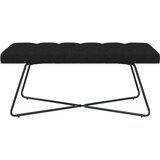  Klupa s gumbastim tkanjem Crna 110 x 40 x 46 cm Tkanina | shoptok.hr