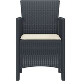  Vrtna stolica Set od 2 Antracit Krem bijela Plastični ratan | shoptok.hr