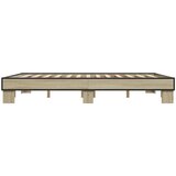  Okvir za krevet boja hrasta 150x200cm konstruirano drvo i metal | shoptok.hr