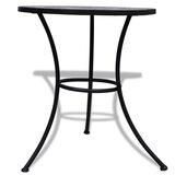 Bistro 3-dijelni bistro set s keramičkim pločicama crno-bijeli | shoptok.hr