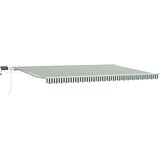  Skrovita tenda Zelena i bijela 500 × 300 cm Tkanina i čelik | shoptok.hr