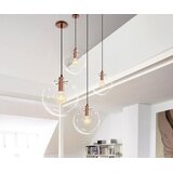 Toolight Staklena stropna svjetiljka Lassi 20 cm Ružičasto zlato | shoptok.hr