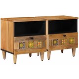  Noćni ormar 2 kom. Prirodna 40 x 33 x 46 cm Čvrsto drvo manga | shoptok.hr