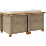 vidaXL Kutne vrtne sofe s jastucima 2 kom bež od poliratana | shoptok.hr