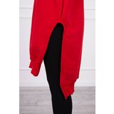 Kesi Insulated sweatshirt with red side slits Cene