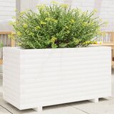 Maison Chic Vrtno cvetlično korito - Cvetlični Lonec belo 90x40x49,5 cm trdna borovina, (21789379) | Shoptok.si