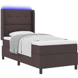  LED Box Spring Krevet Tamno smeđa 80 x 200 cm tkanina | shoptok.hr