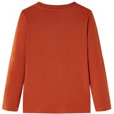  Dječja majica dugih rukava svijetla boja hrđe 104 | shoptok.hr