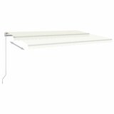 Tenda na ručno uvlačenje s LED svjetlima 500x350 cm krem | shoptok.hr