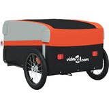  Prikolica za bicikl crno-narančasta 45 kg željezna 138 x 69 x 58 cm | Shoptok.si