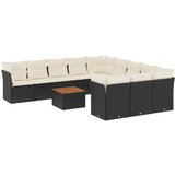  12-dijelni set vrtnih sofa od poliratana s jastucima crni | shoptok.hr