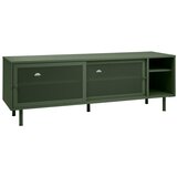 Unique Furniture Temno zelena kovinska TV omarica 160x55 cm Veep – | Shoptok.si