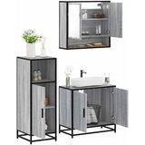 Maison Chic Kopalniški sestavi - Kopalniško pohištvo 3 kosi siva sonoma inženirski les, (21787852) | Shoptok.si