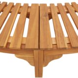  Okruženje za hidromasažnu kadu polukružno 252x111.5x55.5 cm od čvrstog drva bagrema | shoptok.hr