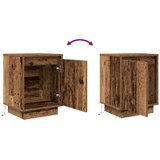  Noćni ormarić s LED svjetlima boja drva 38x34x50 cm | shoptok.hr